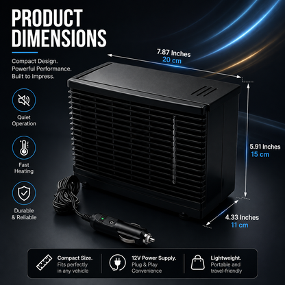 Ac Portable Mini Car Air Cooler Fan | Compact Portable 3 Speed Levels