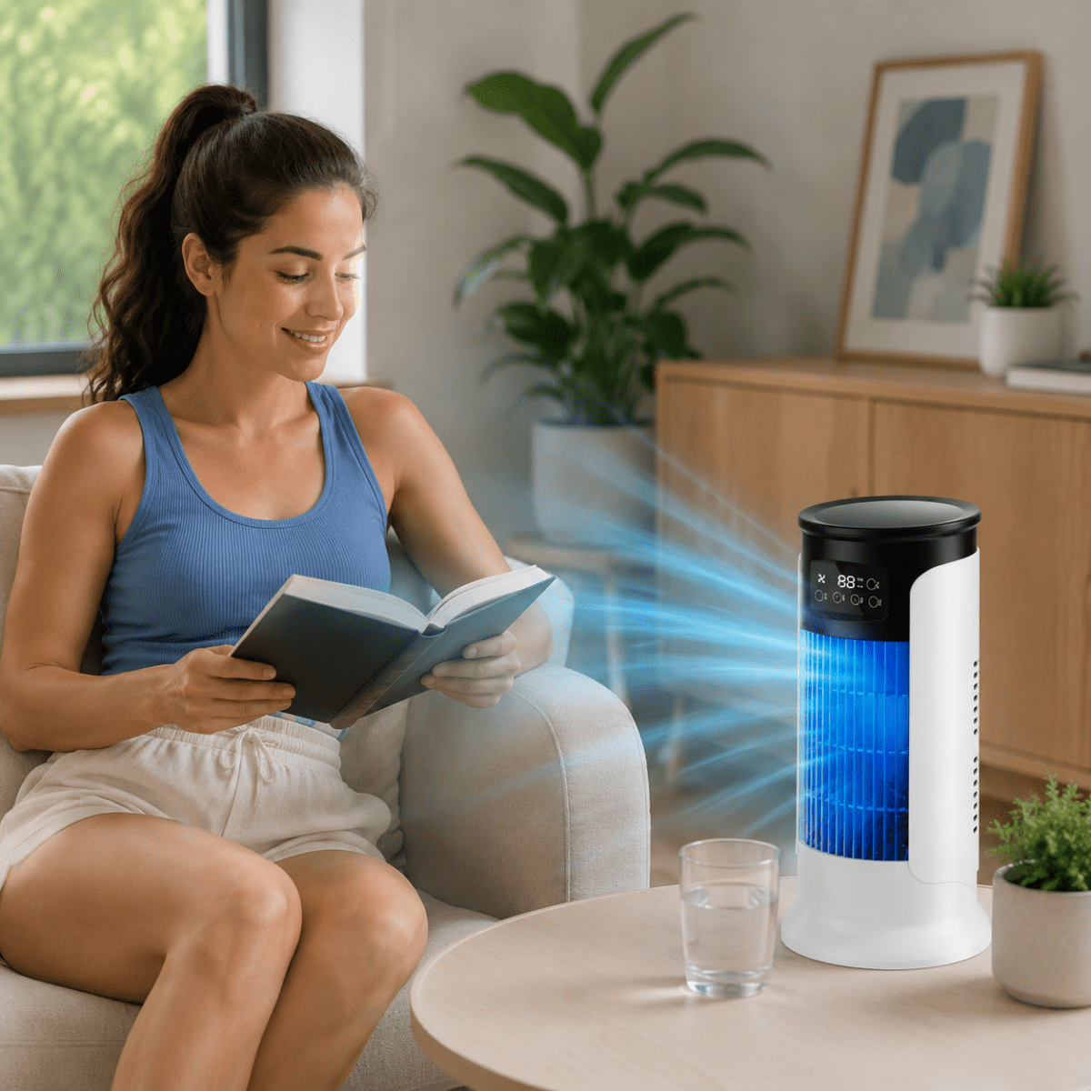 Portable Tower Fan | Quiet Oscillating And Space Saving