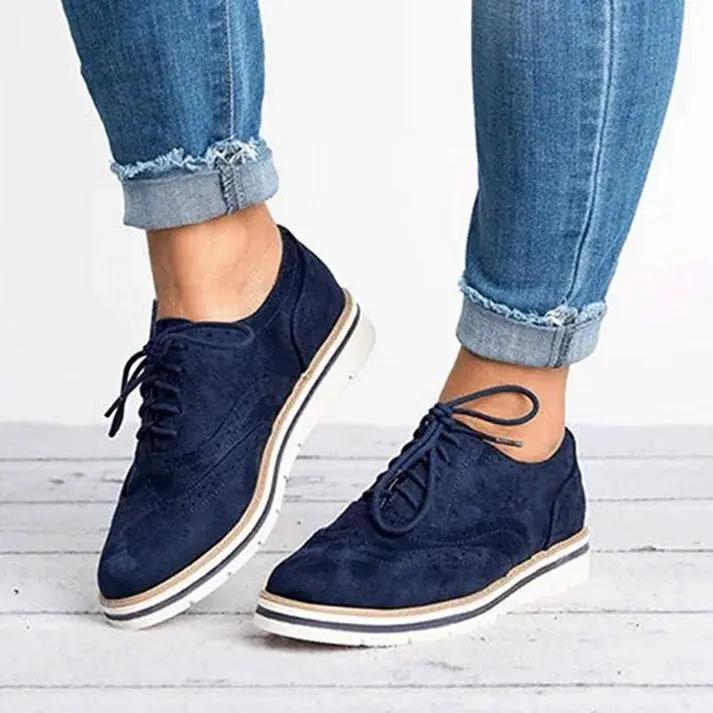 Beatrice | Women Brogue Style Trainers with Lace-Up Closure