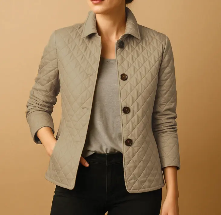 Isla | Women Button Front Quilted Jacket