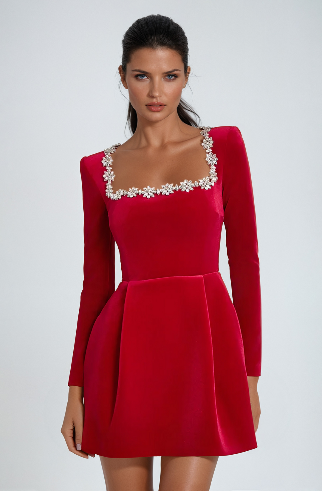 Emersyn | Women’s Elegant Square Neck Mini Dress