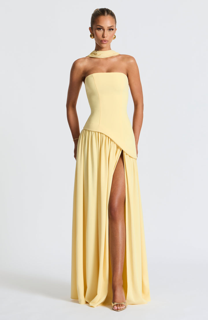Coraline | Women’s Strapless Maxi Wedding Guest Dress
