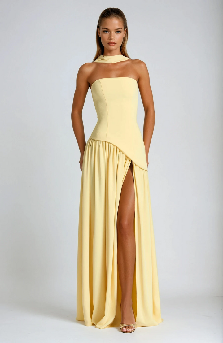 Coraline | Women’s Strapless Maxi Wedding Guest Dress