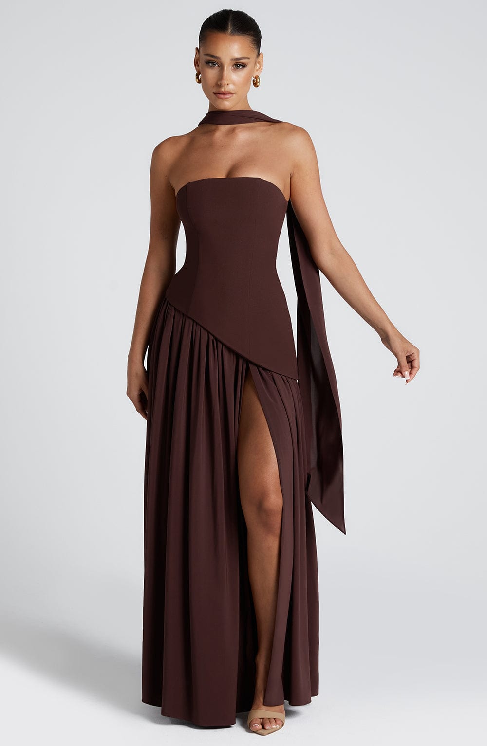 Coraline | Women’s Strapless Maxi Wedding Guest Dress