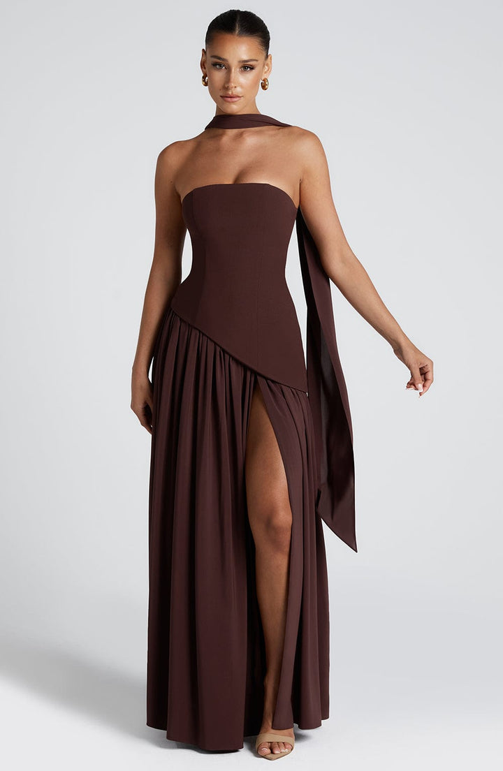 Coraline | Women’s Strapless Maxi Wedding Guest Dress