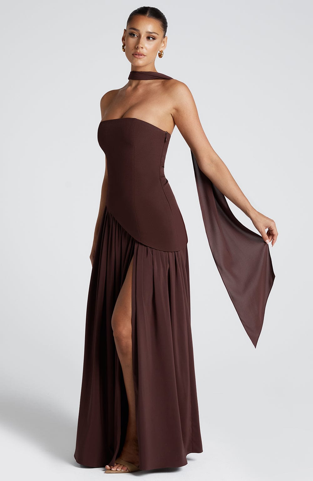 Coraline | Women’s Strapless Maxi Wedding Guest Dress