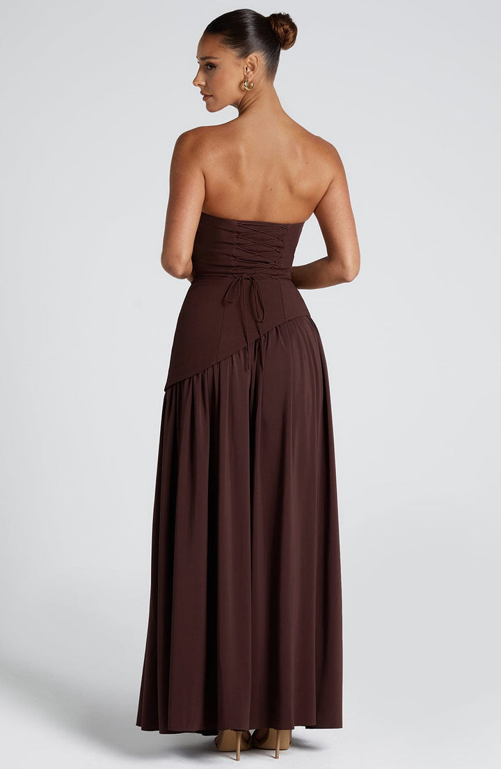 Coraline | Women’s Strapless Maxi Wedding Guest Dress
