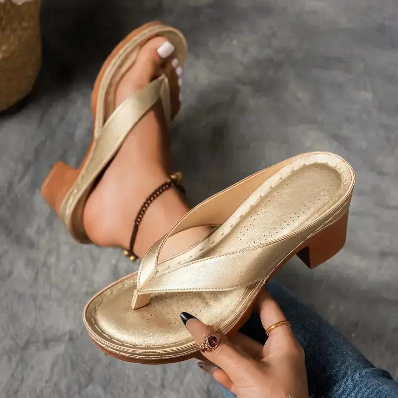 Celine | Women Block Heel Sandals with Ankle Strap