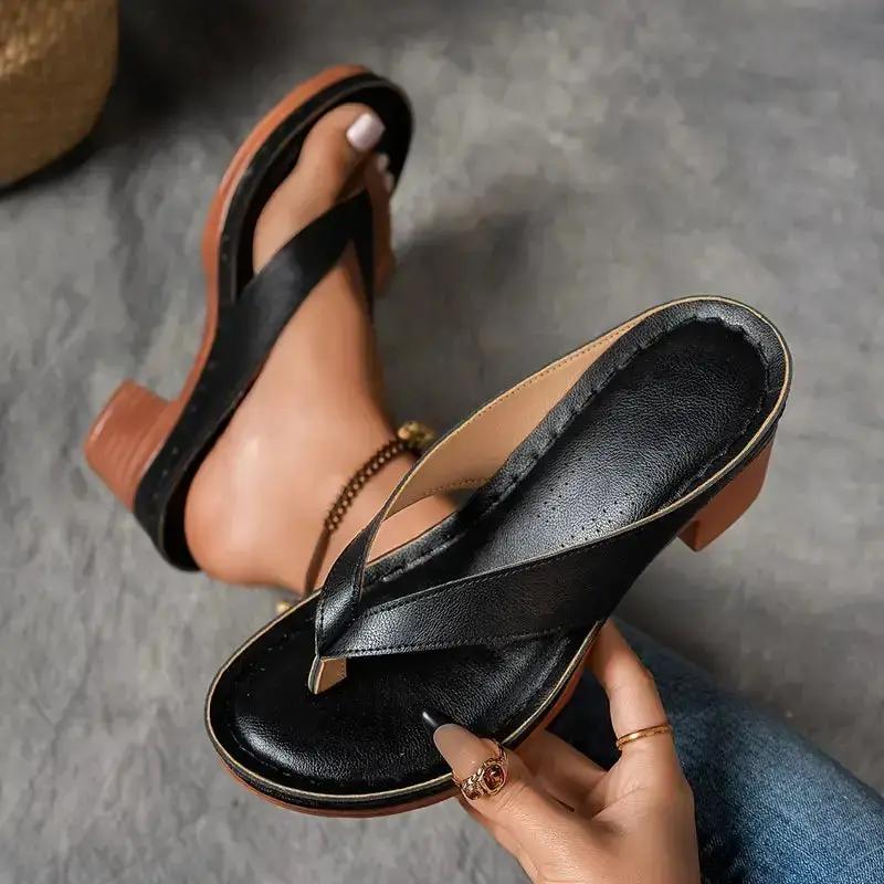 Celine | Women Block Heel Sandals with Ankle Strap
