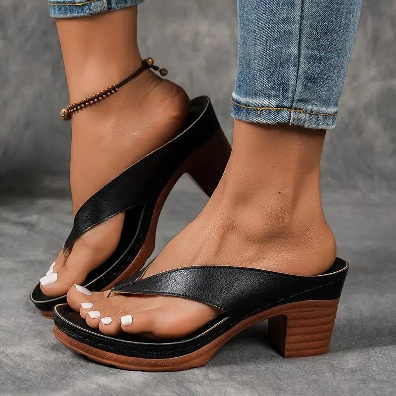 Celine | Women Block Heel Sandals with Ankle Strap