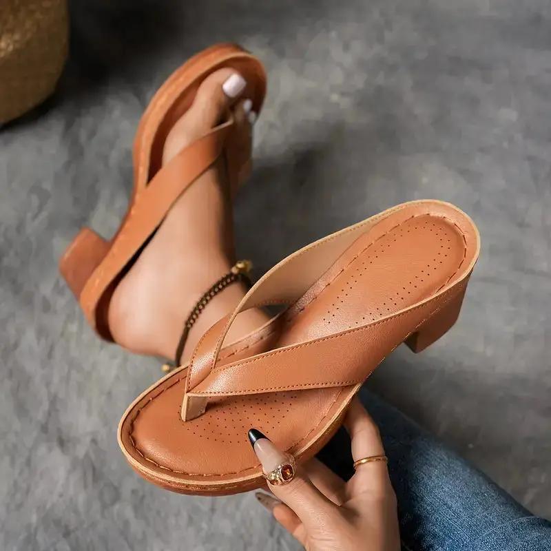 Celine | Women Block Heel Sandals with Ankle Strap