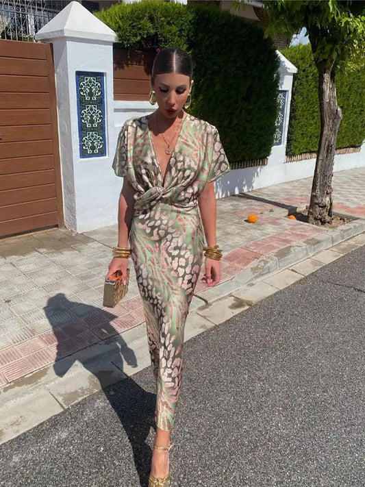 Sorcha | Women Wrap Midi Dress with Defined Waist