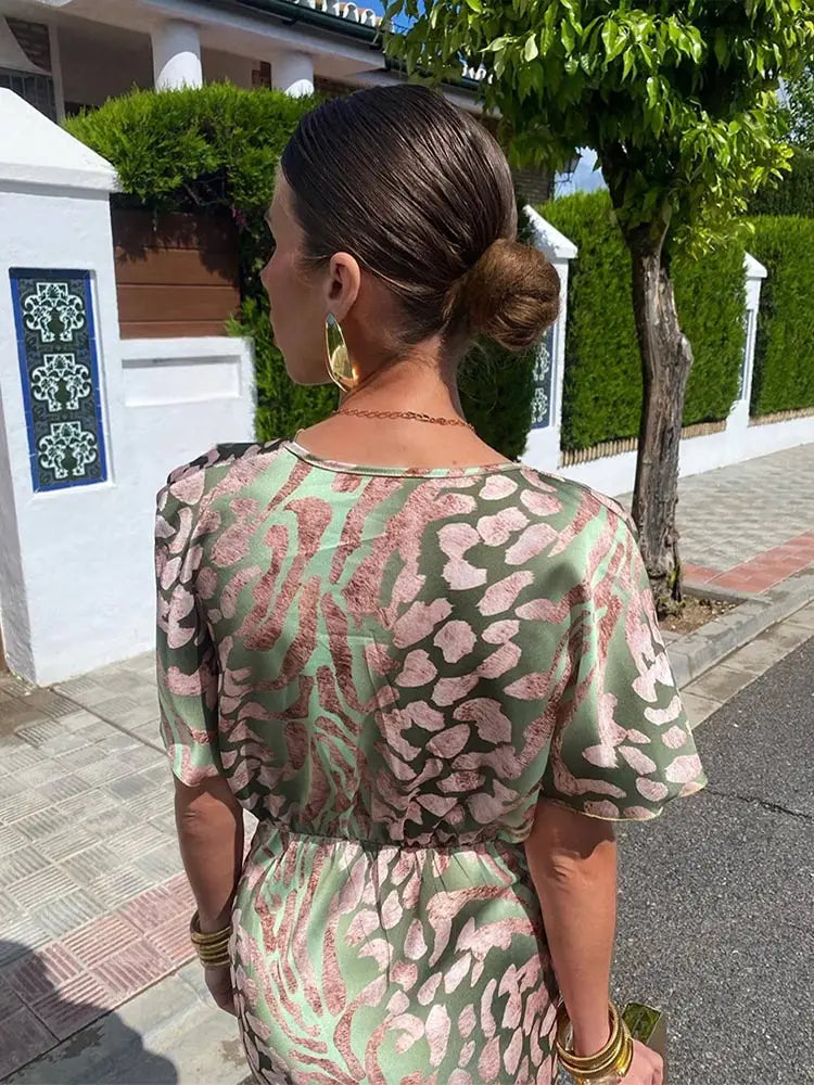 Sorcha | Women Wrap Midi Dress with Defined Waist