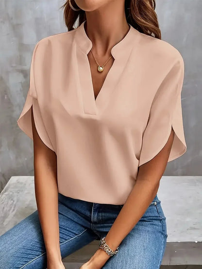 Una | Women Elegant Draped Neck Blouse
