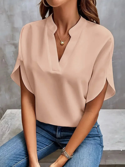 Una | Women Elegant Draped Neck Blouse