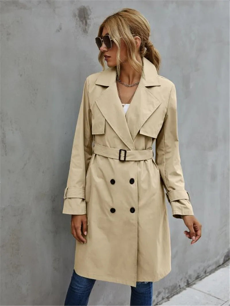 Rez | Women's Classic Lapel Collar Trenchjacket