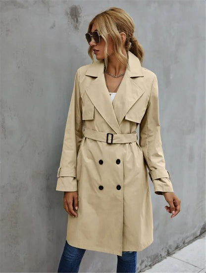 Rez | Women's Classic Lapel Collar Trenchjacket