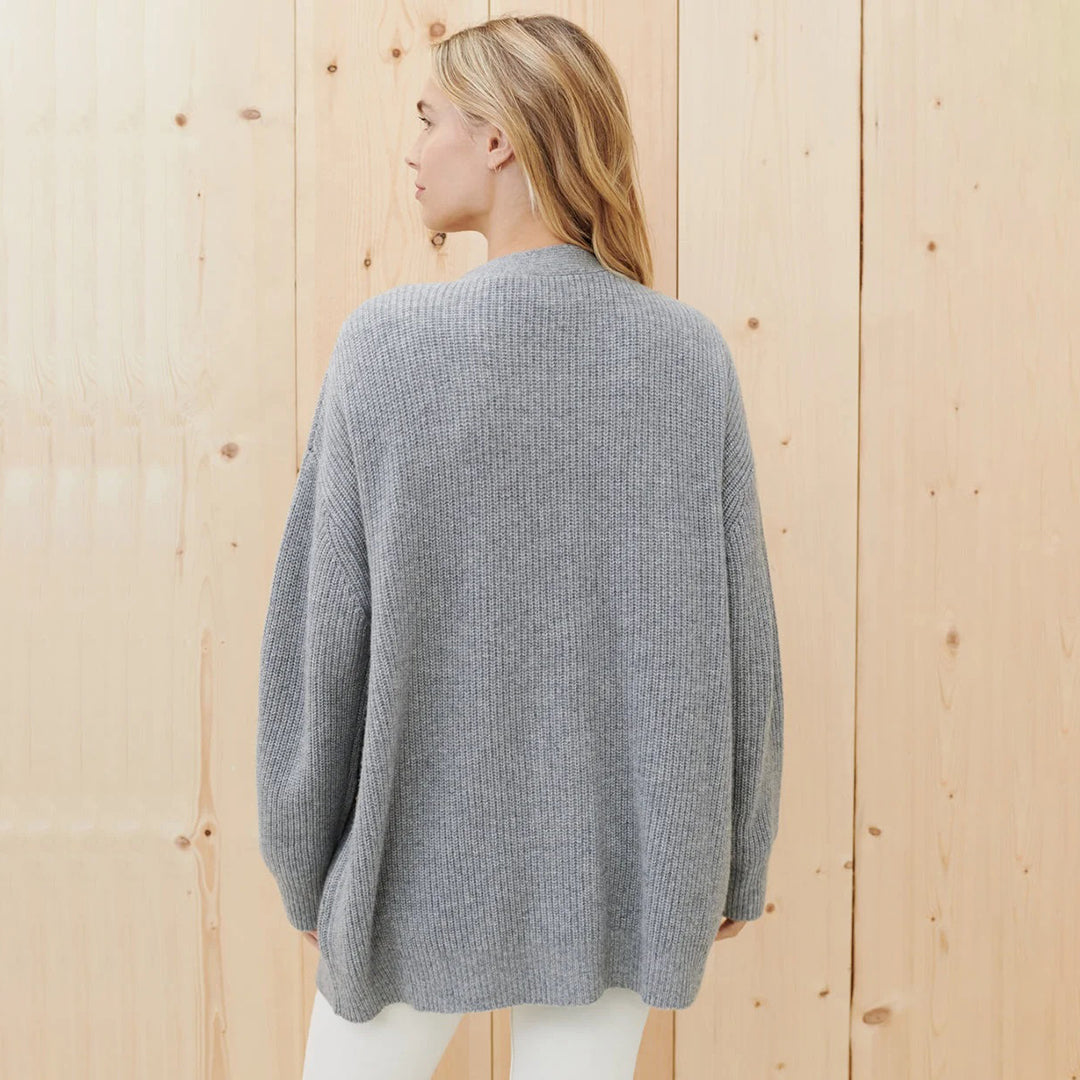 Kallie | Women’s V-Neck Ribbed Knit Cardigan
