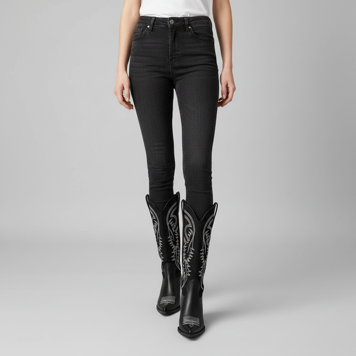 Maria | Women's Elegant Knee High Cowboy Boots