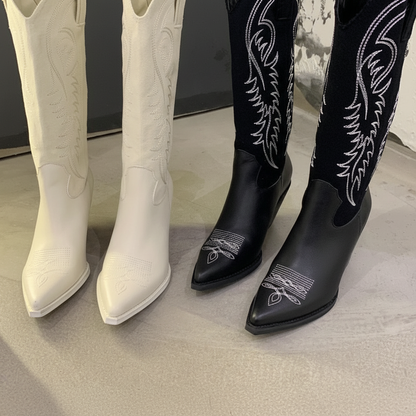 Maria | Women's Elegant Knee High Cowboy Boots