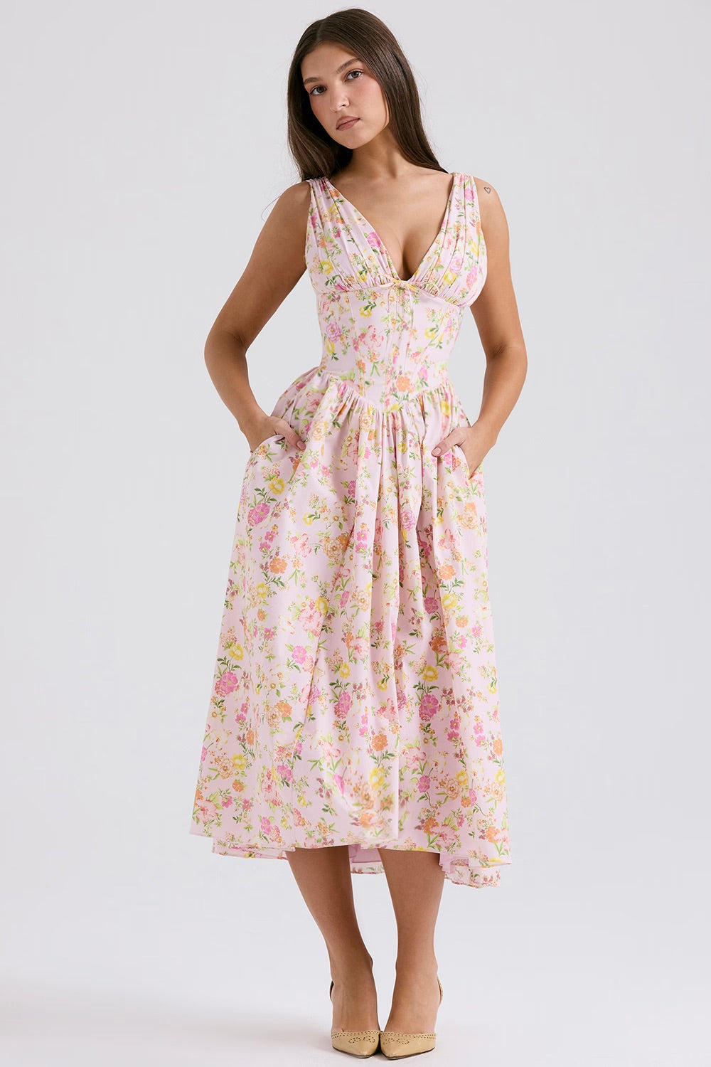 Delaney | Women’s Elegant Floral Wedding Guest Dress