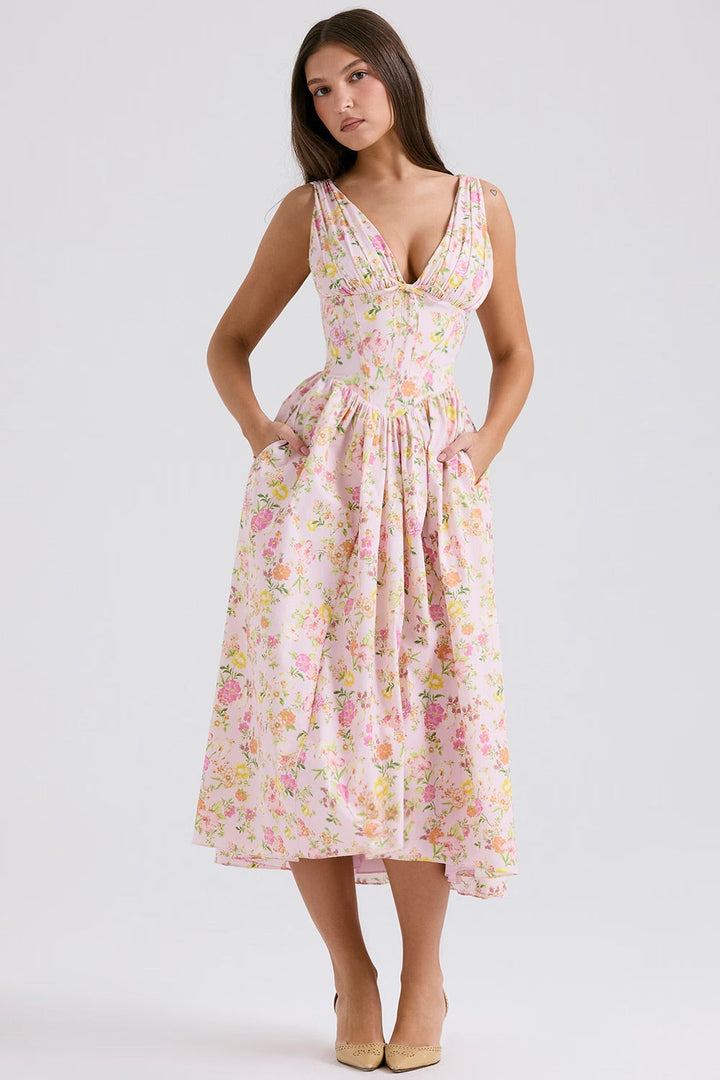 Delaney | Women’s Elegant Floral Wedding Guest Dress