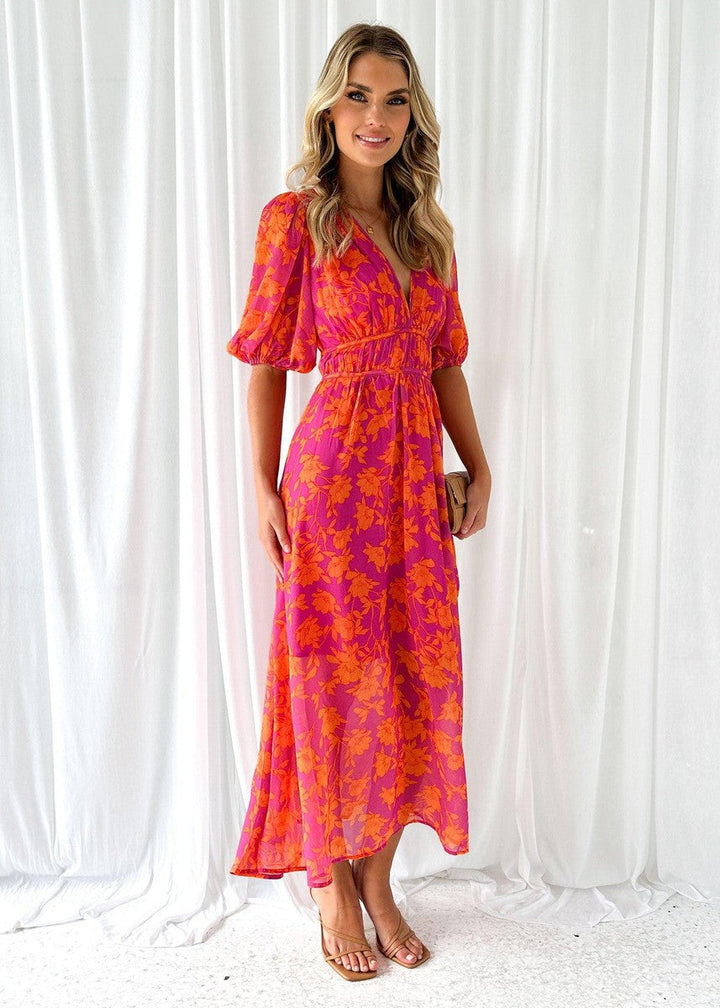 Promise | Women’s Elegant Floral Midi Dress
