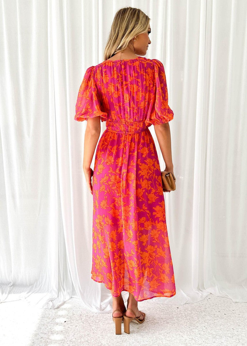 Promise | Women’s Elegant Floral Midi Dress