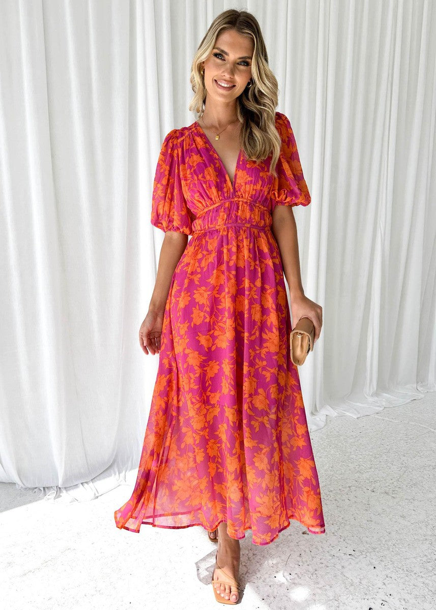 Promise | Women’s Elegant Floral Midi Dress