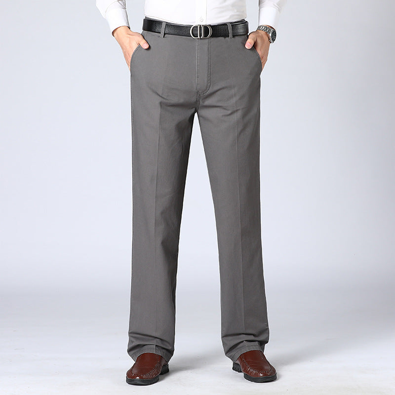 Jonah | Men Tailored Straight Leg Dress Trousers with Clean Front