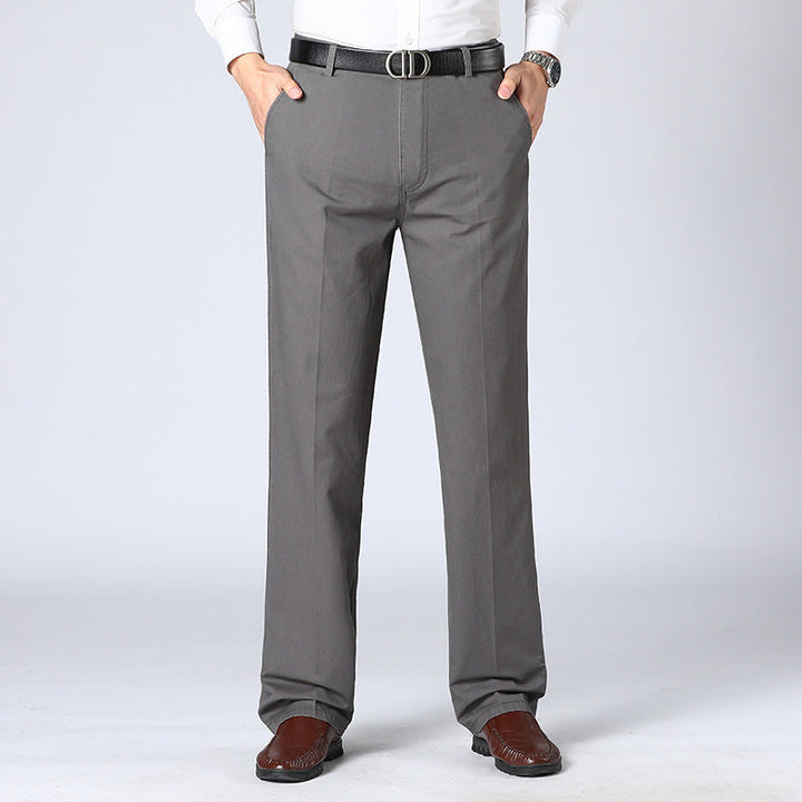 Jonah | Men Tailored Straight Leg Dress Trousers with Clean Front