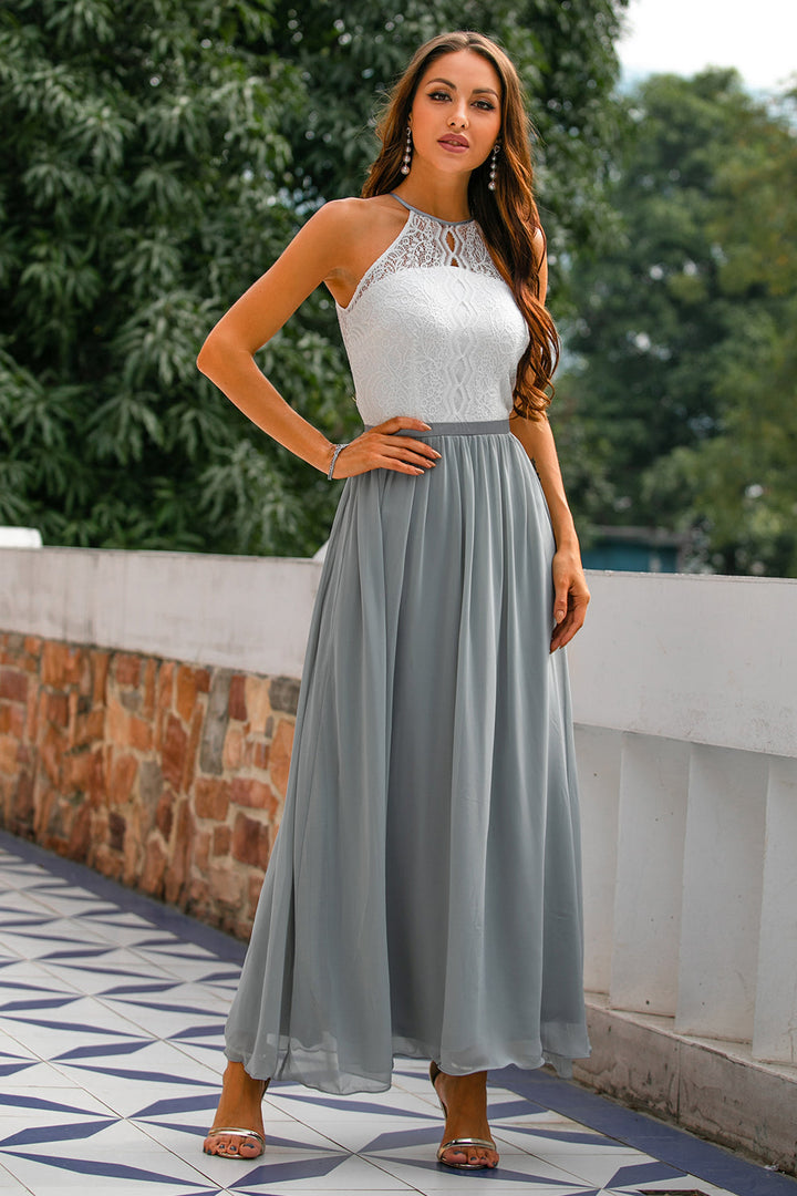Josephine | Women Halter Neck Wedding Guest Maxi Dress