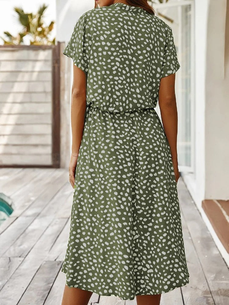 Doireann | Women's Casual Printed Loose Shirtdress