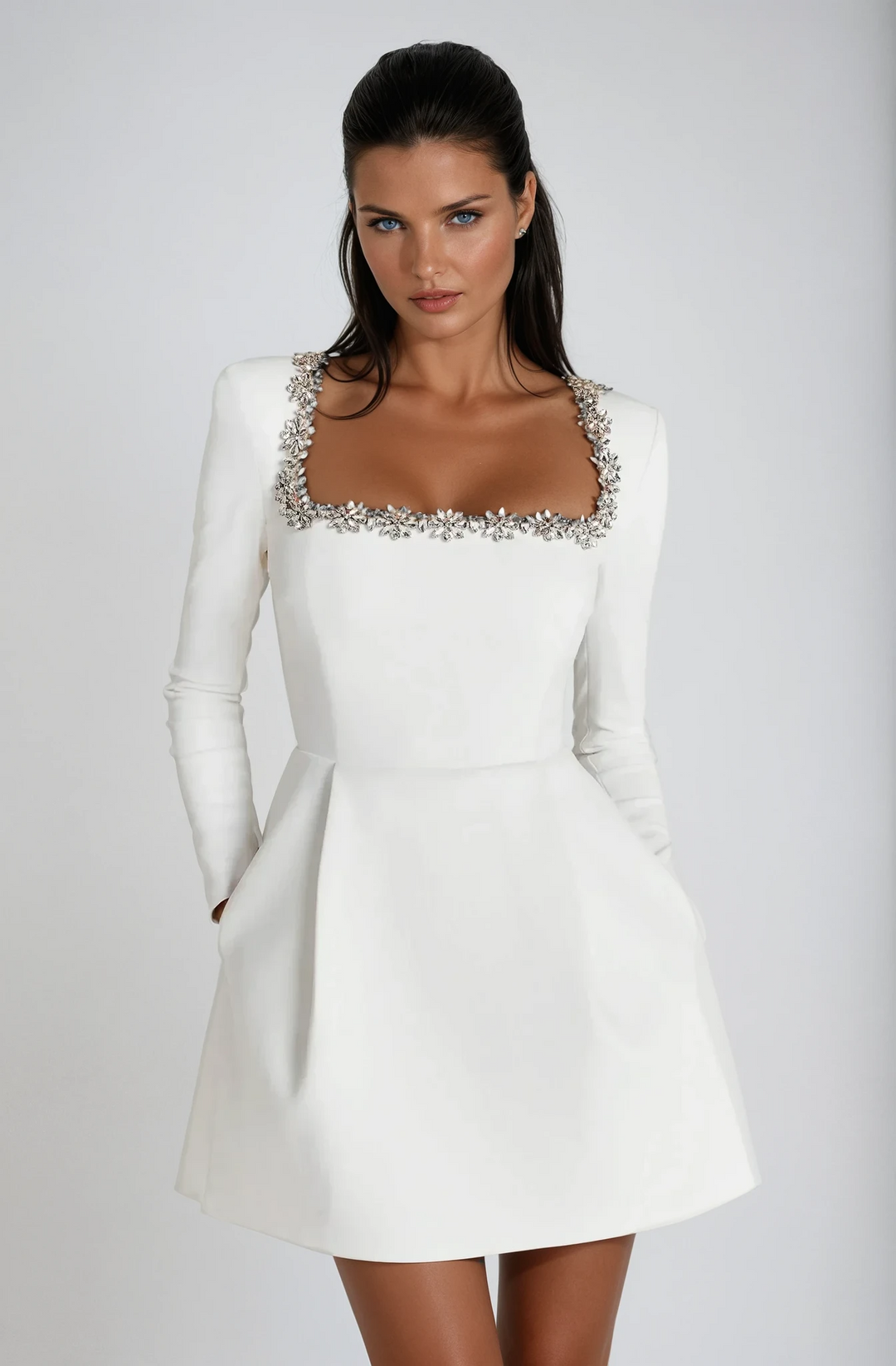 Emersyn | Women’s Elegant Square Neck Mini Dress