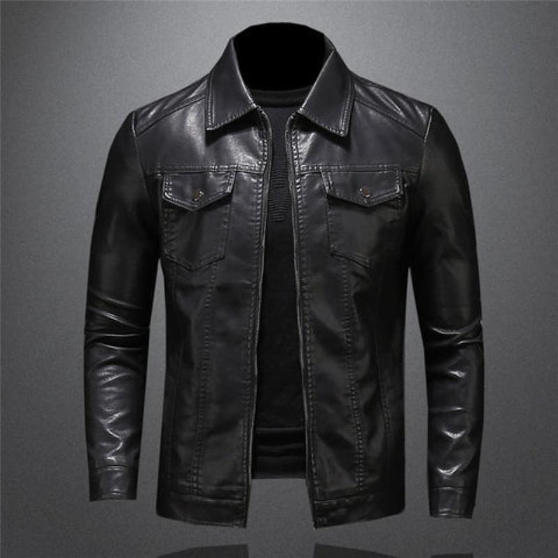 Aidan | Men's Casual Biker Zip Jacket
