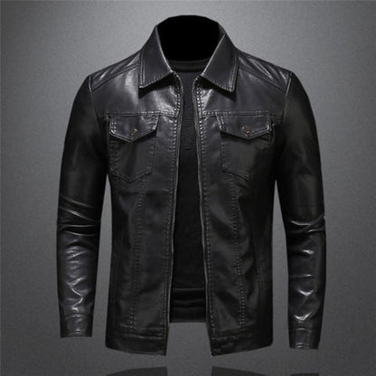 Aidan | Men's Casual Biker Zip Jacket