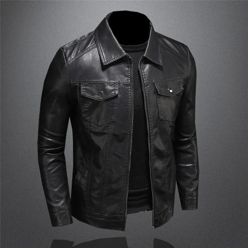Aidan | Men's Casual Biker Zip Jacket