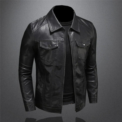 Aidan | Men's Casual Biker Zip Jacket