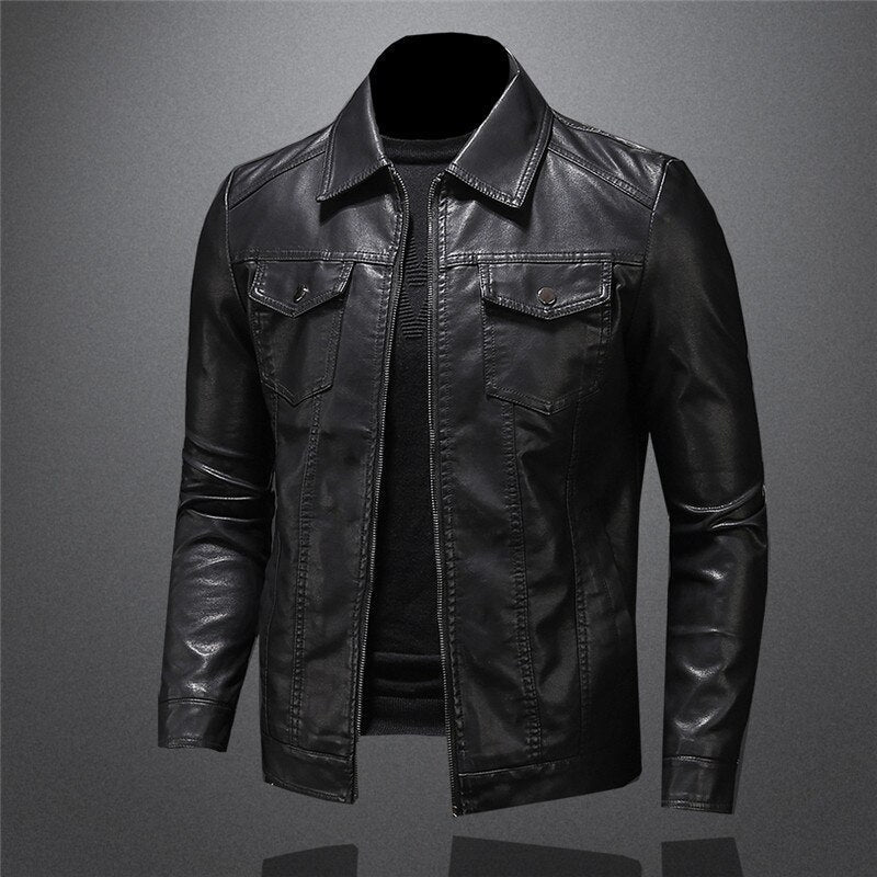 Aidan | Men's Casual Biker Zip Jacket