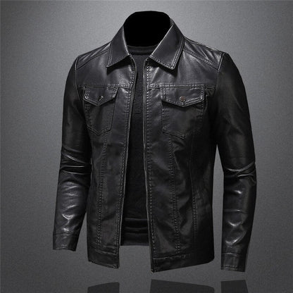 Aidan | Men's Casual Biker Zip Jacket
