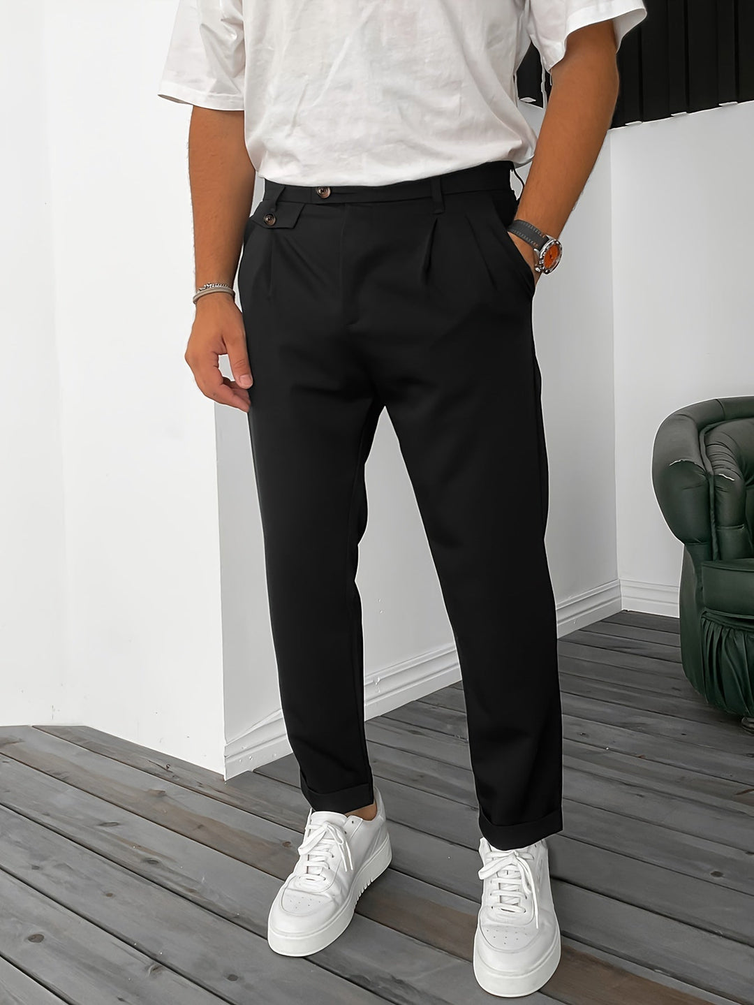 Leon | Men Stretch Suit Trousers for Formal Events