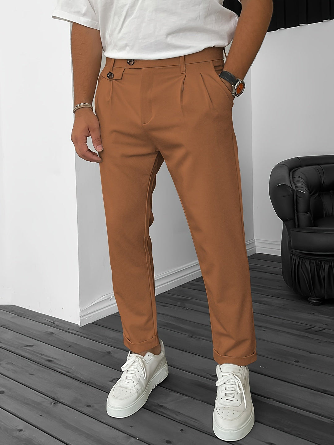 Leon | Men Stretch Suit Trousers for Formal Events