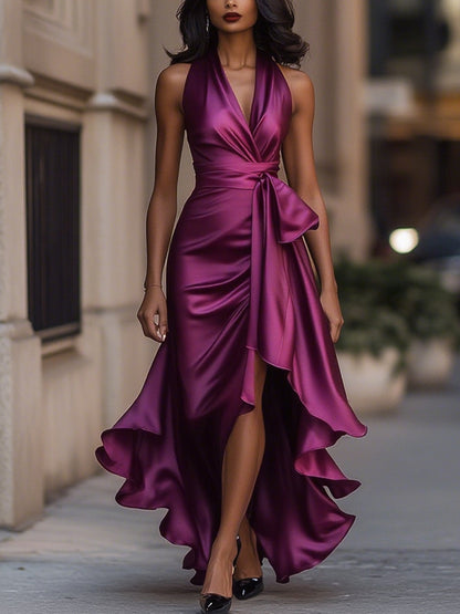 Lillian | Women Wrap Skirt Maxi Evening Dress