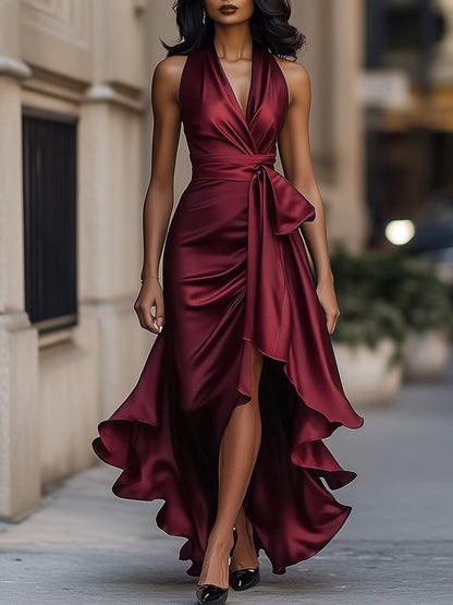 Lillian | Women Wrap Skirt Maxi Evening Dress