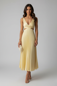 Frankie | Women’s Pleated Midi Wedding Guest Dress