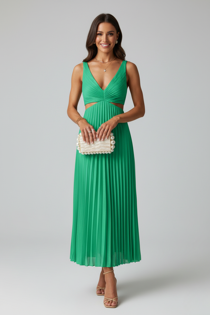 Frankie | Women’s Pleated Midi Wedding Guest Dress