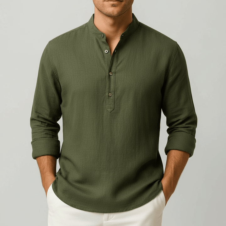 Malachy | Men's Relaxed Summer Henley Shirt