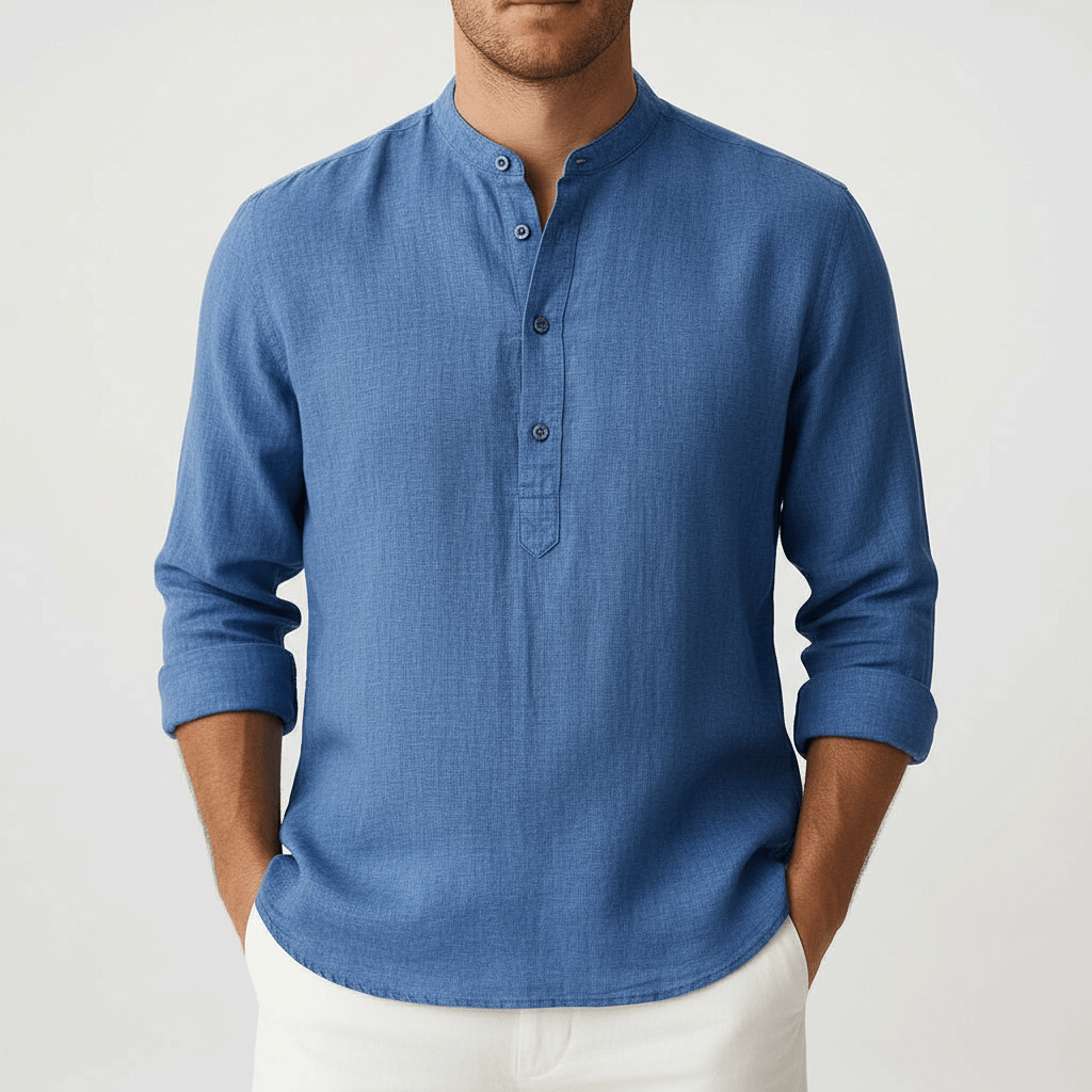 Malachy | Men's Relaxed Summer Henley Shirt