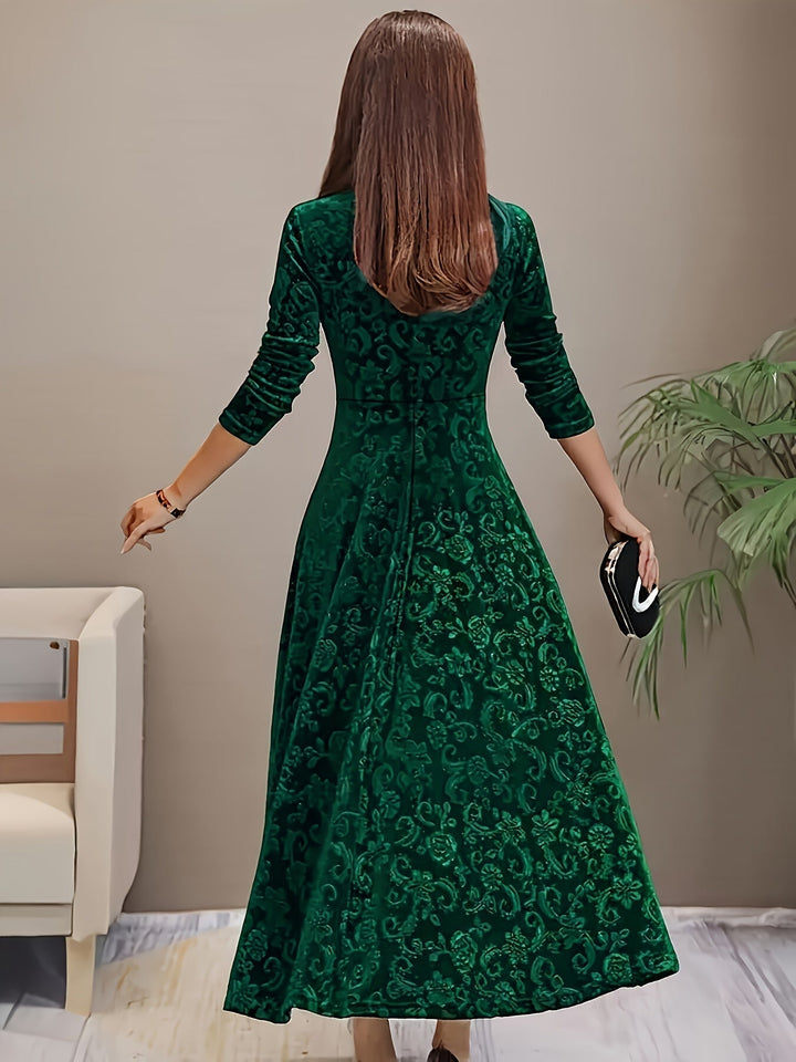 Margaret | Women Graceful Floral Midi Dress