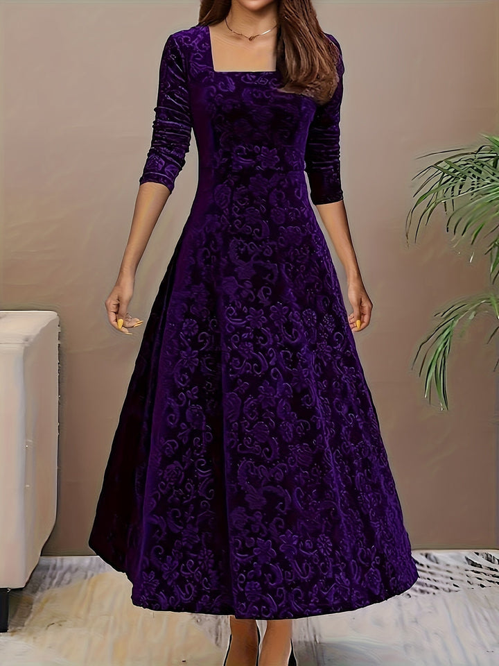 Margaret | Women Graceful Floral Midi Dress